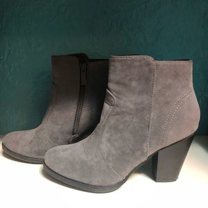 Grey ankle boots